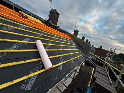Roof flashing installation in Cheshire