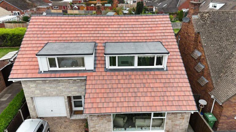new red tile roof with double flat roof dormers hoole chester 1